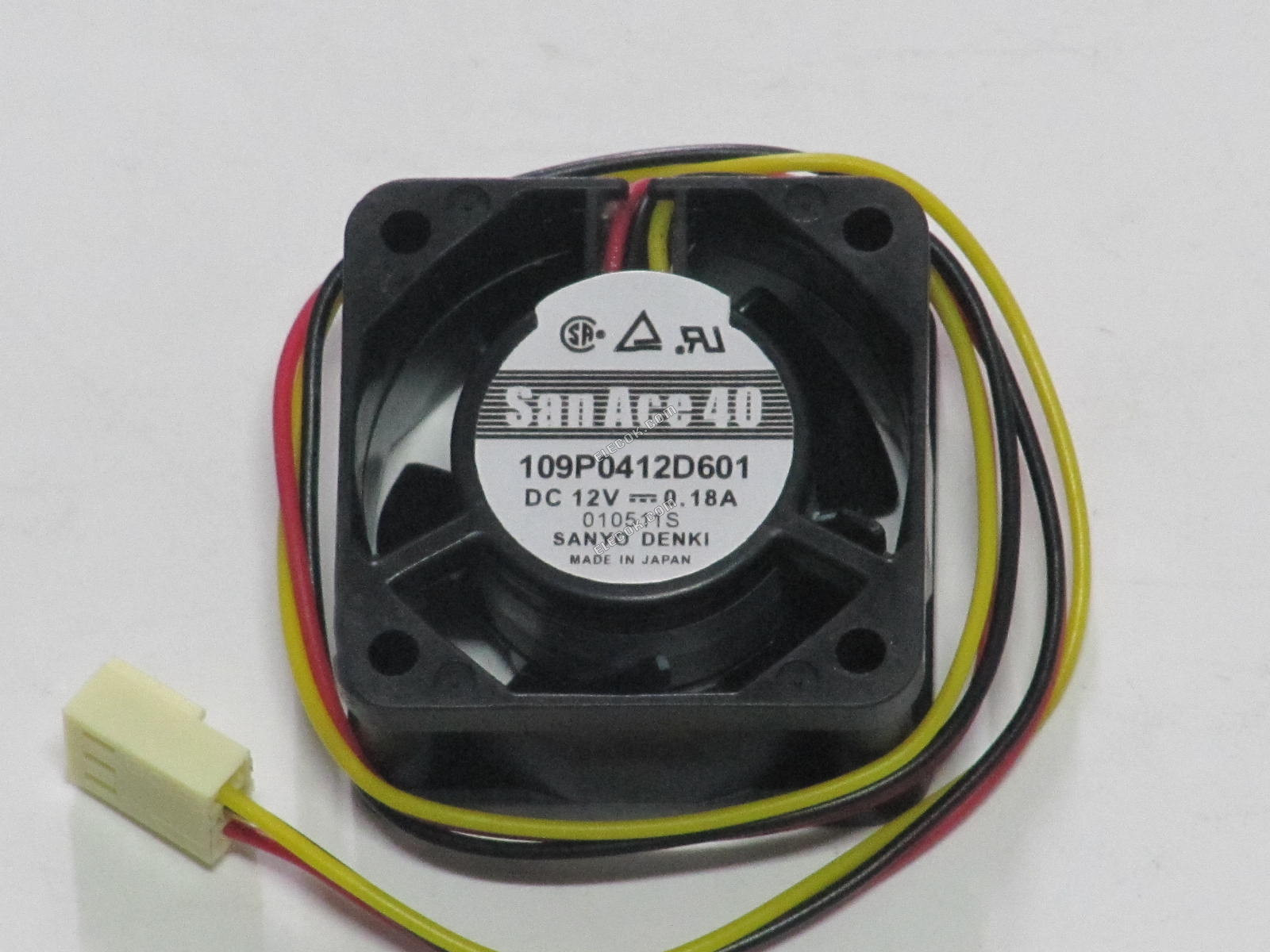 Sanyo 109P0412D601 12V 0.18A 2.16W Cooling Fan 