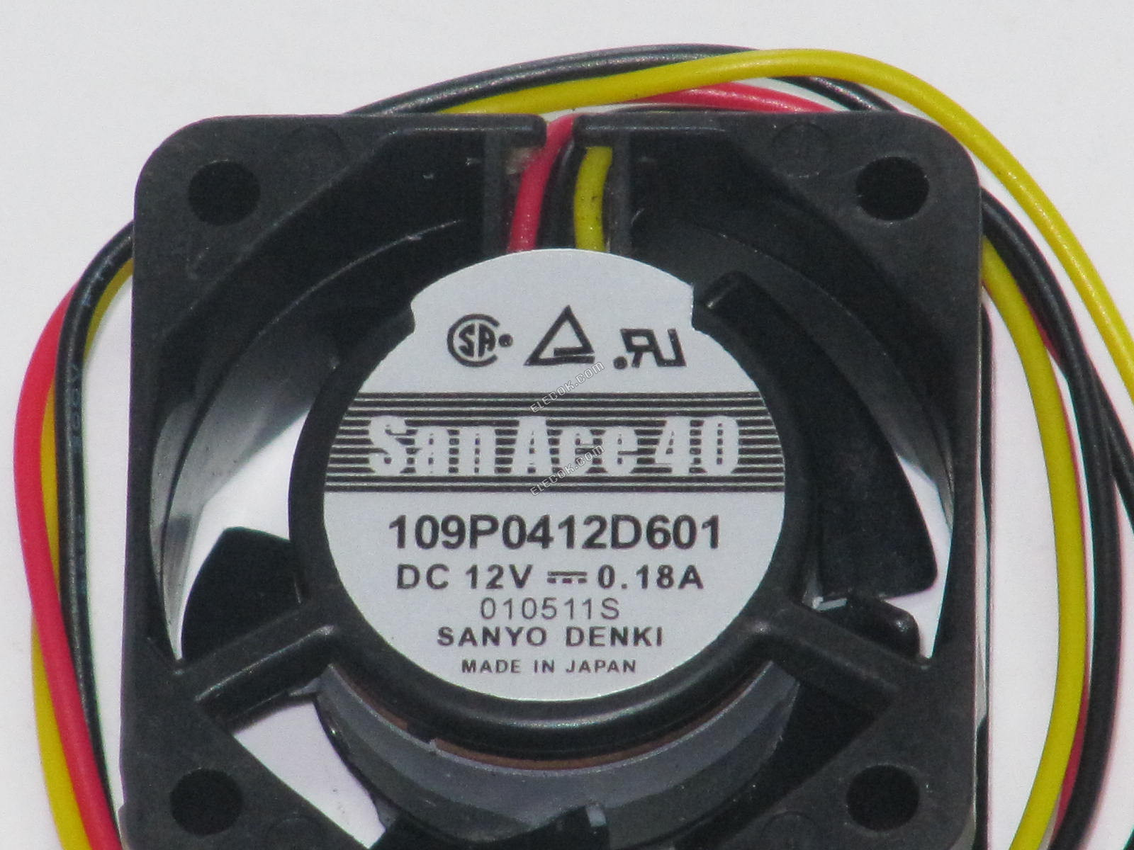 Sanyo 109P0412D601 12V 0.18A 2.16W Cooling Fan 