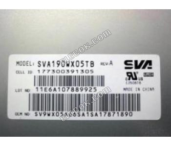 SVA190WX05TB SVA-NEC 19.0" a-Si TFT-LCD πάνελ 