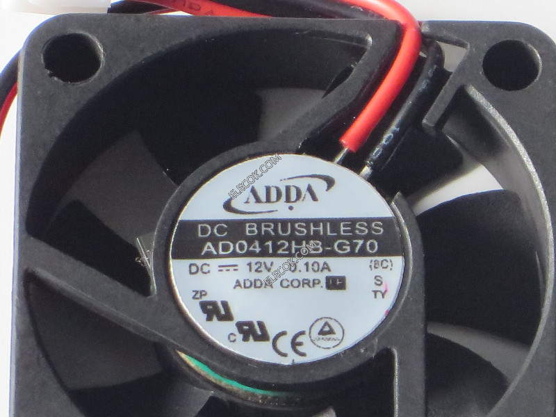 ADDA AD0412HB-G70 12V 0,10A 2 draden Koeling Ventilator 