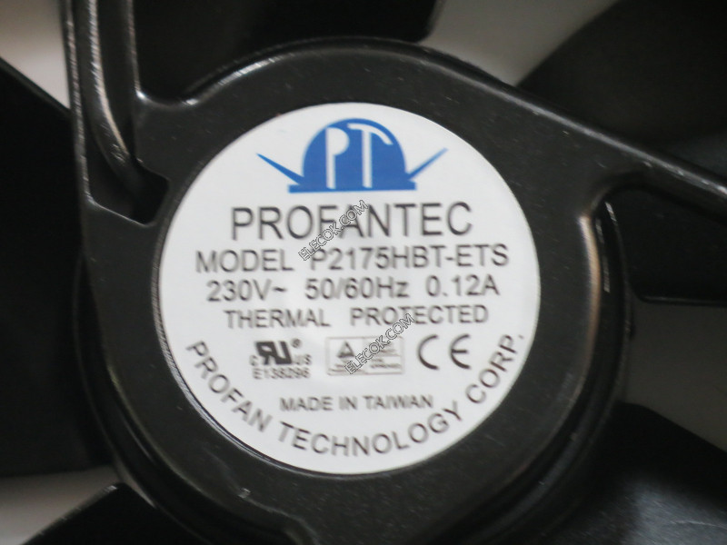 PROFANTEC P2175HBT-ETS 230V 0,12A ventilateur prise connection remis à neuf 