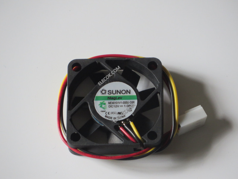 SUNON ME40101V1-000U-G99 12V 1,08W 3 draden Koeling Ventilator Gebruikt & Origineel 