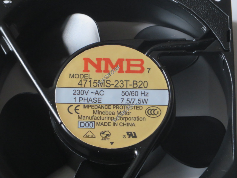 NMB 4715MS-23T-B20 230V 7,5/7,5W Ventilatore 