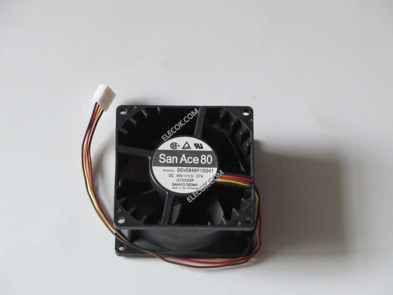 SANYO 9GV0848P1G041 48V 0.27A 4wires cooling fan Refurbished