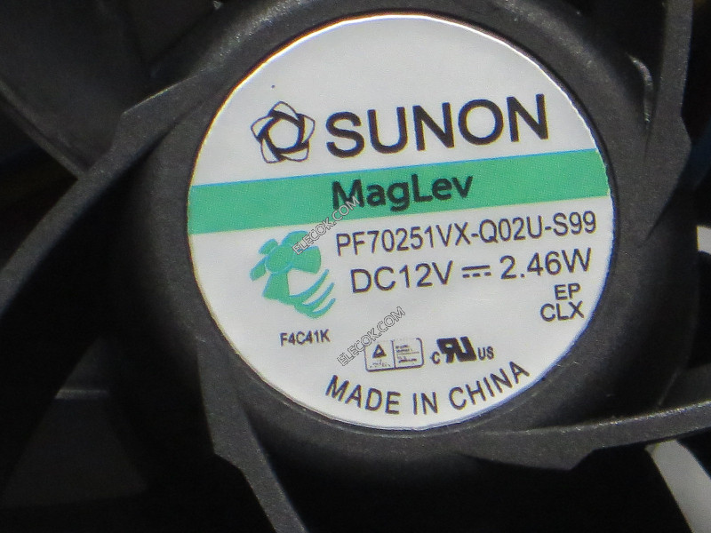 SUNON PF70251VX-Q02U-S99 DC 12V 2,46W 70x70x25mm 4 cable Servidor Enfriamiento Ventilador 