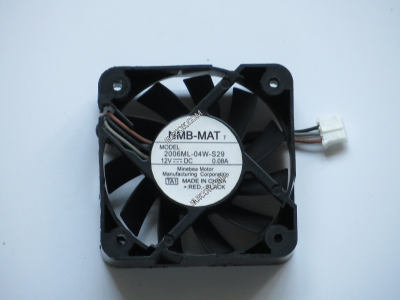 NMB 2006ML-04W-S29 12V 0.08A 3선 냉각 팬 