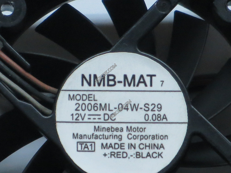NMB 2006ML-04W-S29 12V 0.08A 3線冷却ファン