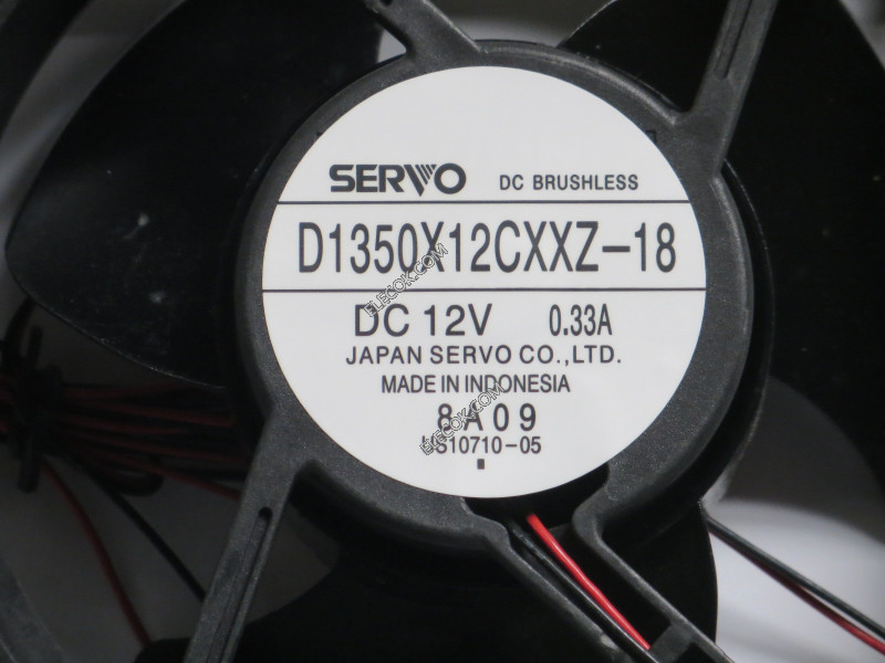 SERVO D1350X12CXXZ-18 DC 12V 0.33A 2wires Square Fan