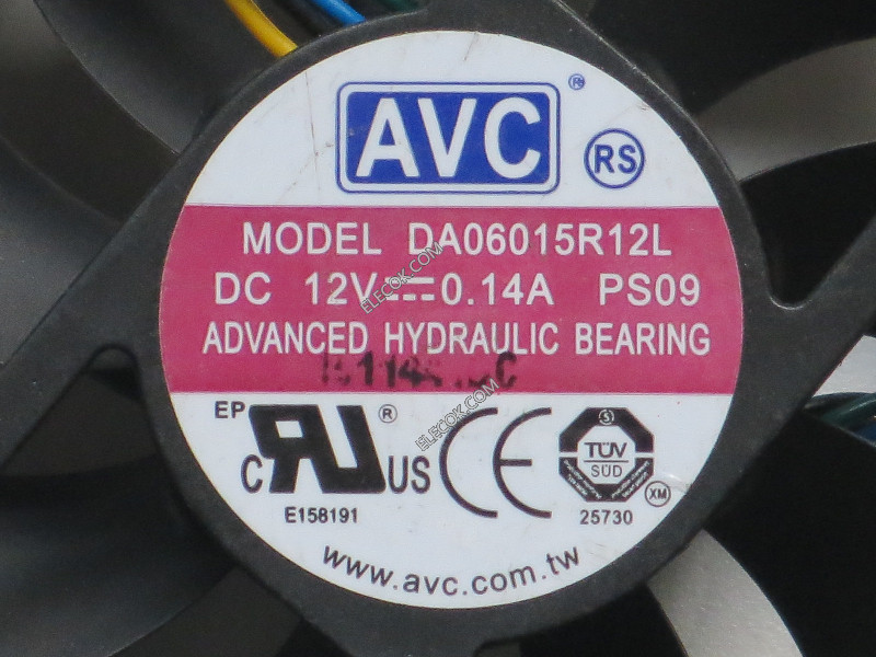 AVC DA06015R12L 12V 0,14A 4 draden koelventilator 