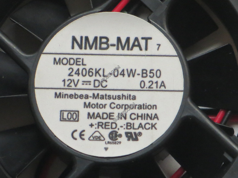 NMB 2406KL-04W-B50 12V 0.21A 2線冷却ファン