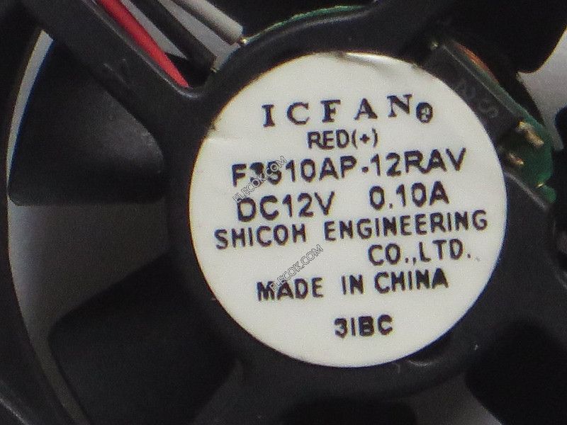 ICFAN F3510AP-12RAV 12V 0.1A 3線冷却ファン