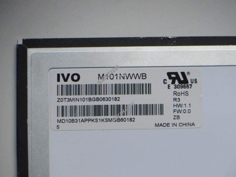 M101NWWB R3 10,1" a-Si TFT-LCD Panneau pour IVO 