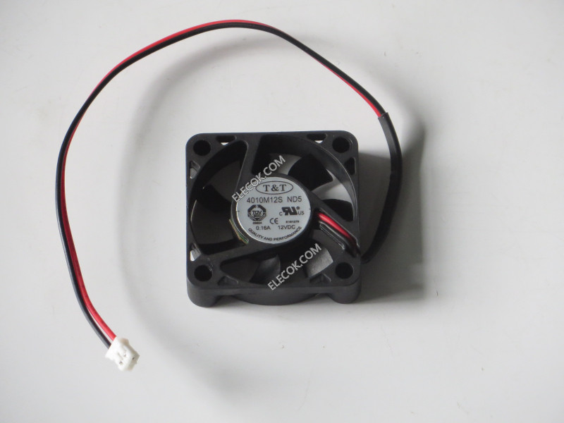T&T 4010M12S ND5 DC12V 0.16A 2wires Cooling Fan