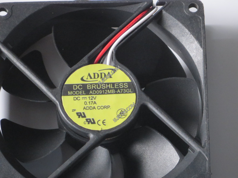 ADDA AD0912MB-A73GL 12V 0,17A 3wires cooling Fan 