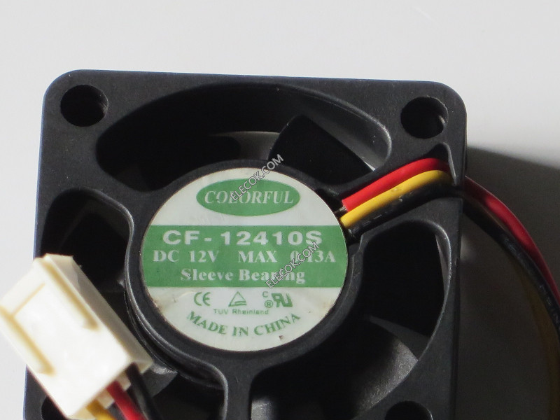 COLORFUL CF12410S 12V 0,13A 3 cable Enfriamiento Ventilador 
