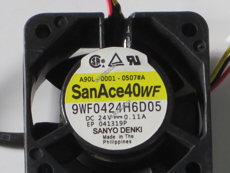 SANYO 9WF0424H6D05 24V 0.11A 3wires cooling fan Refurbished