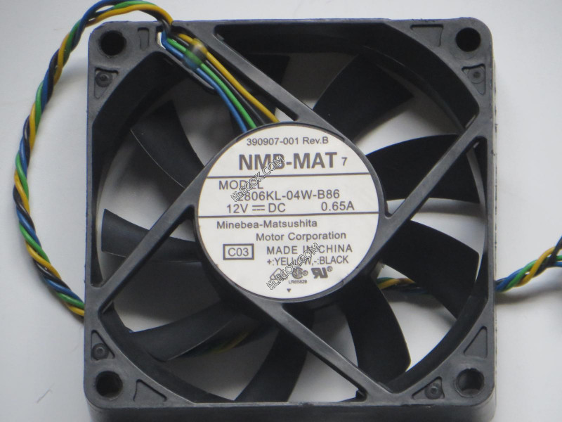 NMB 2806KL-04W-B86 12V 0,65A 4wires Cooling Fan 