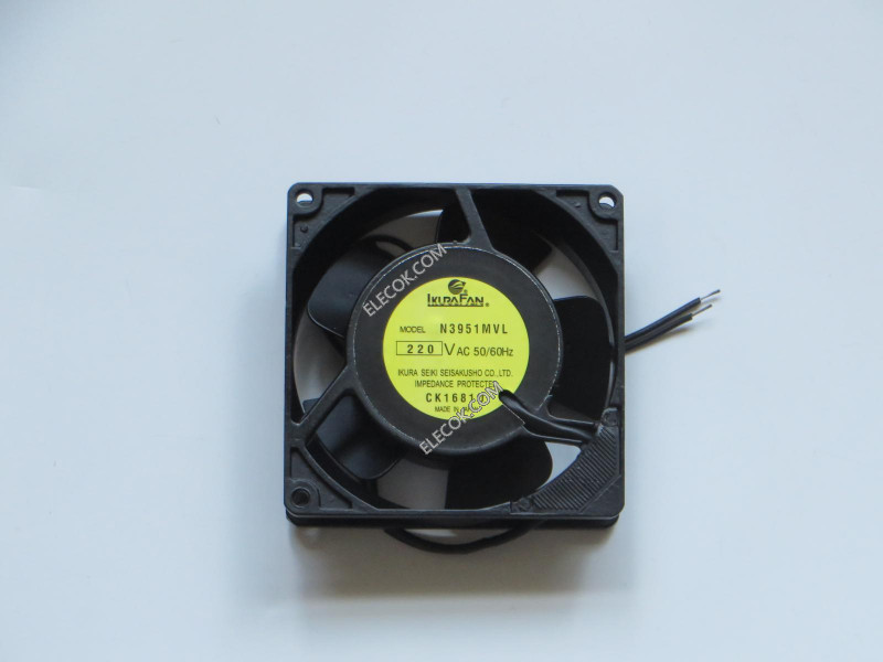 IKURA N3951MVL 220V 50/60HZ 2wires Cooling Fan
