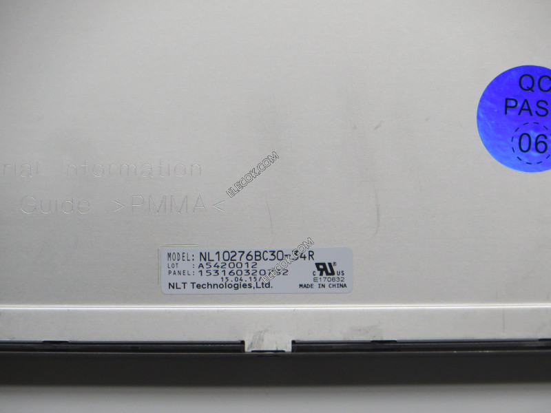 NL10276BC30-34R 15.0" a-Si TFT-LCD Panneau pour NEC 