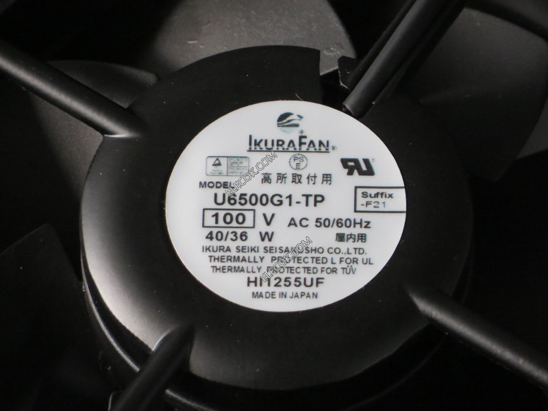 IKURA FAN U6500G1-TP 100V 40/36W Cooling Fan Refurbished