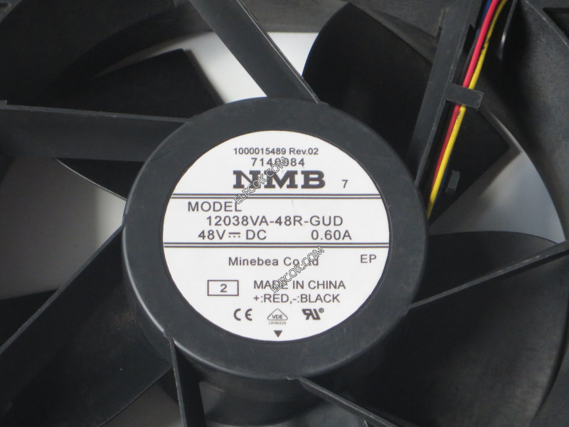 NMB 12038VA-48R-GUD 48V 0.60A 4 cable Enfriamiento Ventilador 
