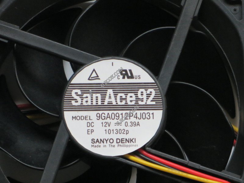 Sanyo 9GA0912P4J031 12V 0,39A 4 cable Enfriamiento Ventilador 