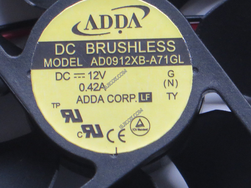ADDA AD0912XB-A71GL 12V 0.42A 2線冷却ファン