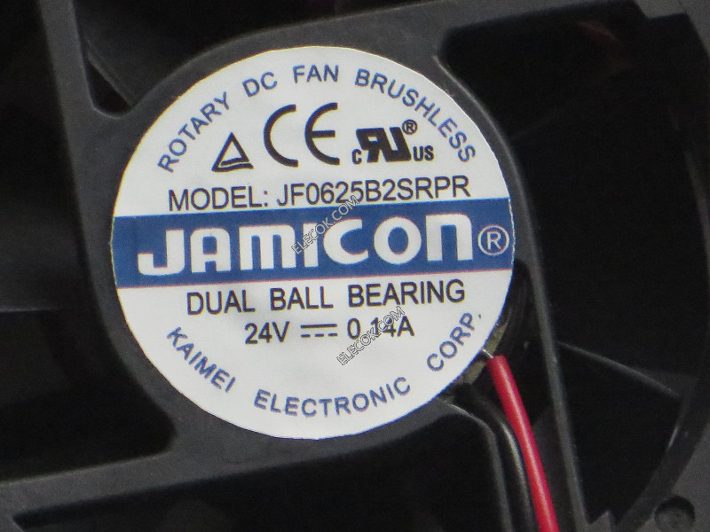 JAMICON JF0625B2SRPR 24V 0.14A 2wires cooling fan