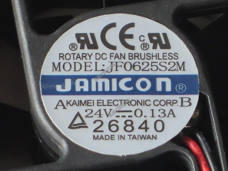JAMICON JF0625S2M 24V 0.13A 2선 냉각 팬 