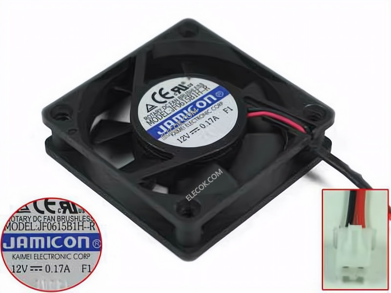 JAMICON JF0615B1H-R 12V 0.17A 2wires Cooling Fan