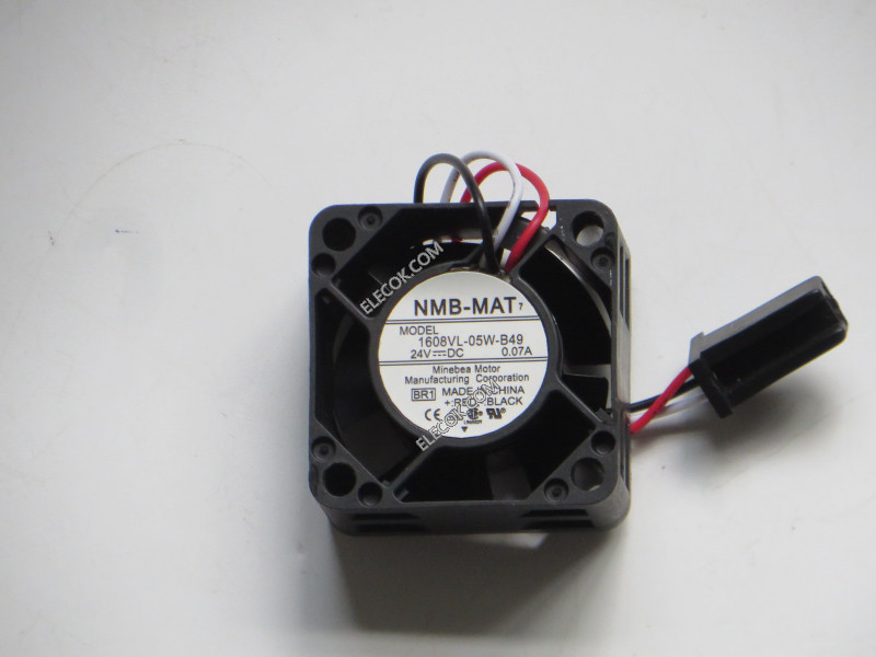 NMB 1608VL-05W-B49 24V 0.07A 3wires Cooling Fan without Bracket