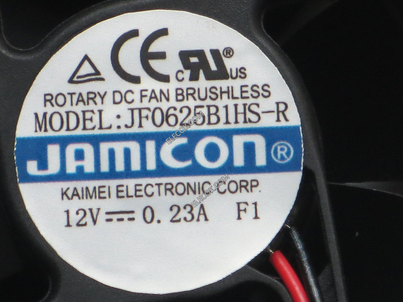 JAMICON JF0625B1HS-R 12V 0,23A 2 câbler Ventilateur 