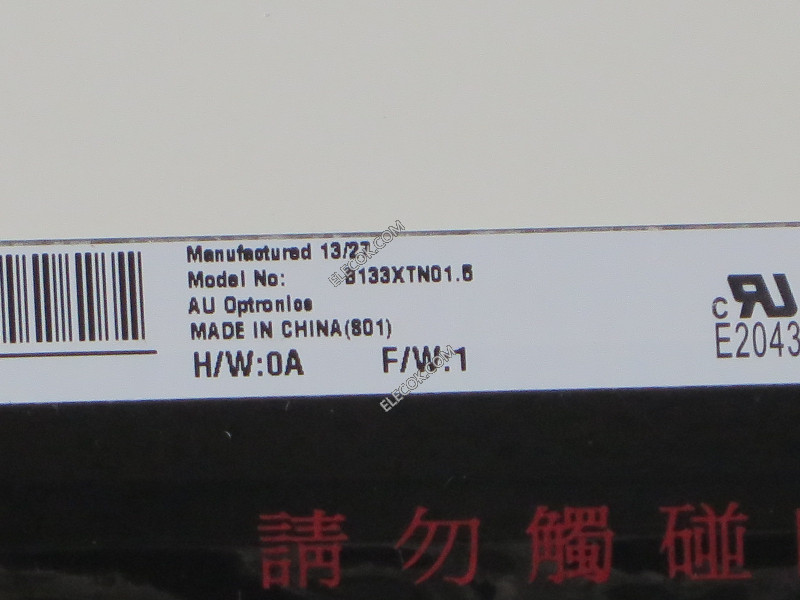 B133XTN01.5 13,3" a-Si TFT-LCD Paneel voor AUO 