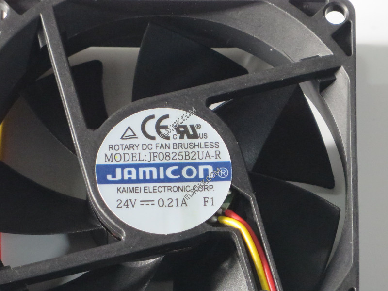 JAMICON JF0825B2UA-R 24V 0.21A 3線冷却ファン