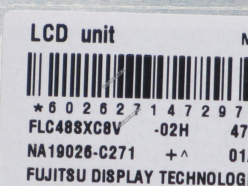 FLC48SXC8V-02H 19.0" a-Si TFT-LCD Panel för FUJITSU 