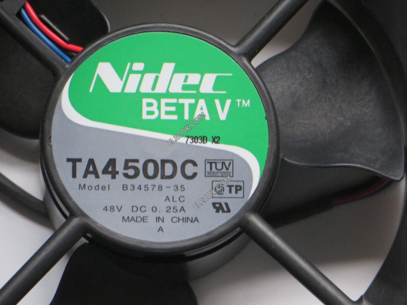 Nidec TA450DC B34578-35 48V 0.25A 4線冷却ファン