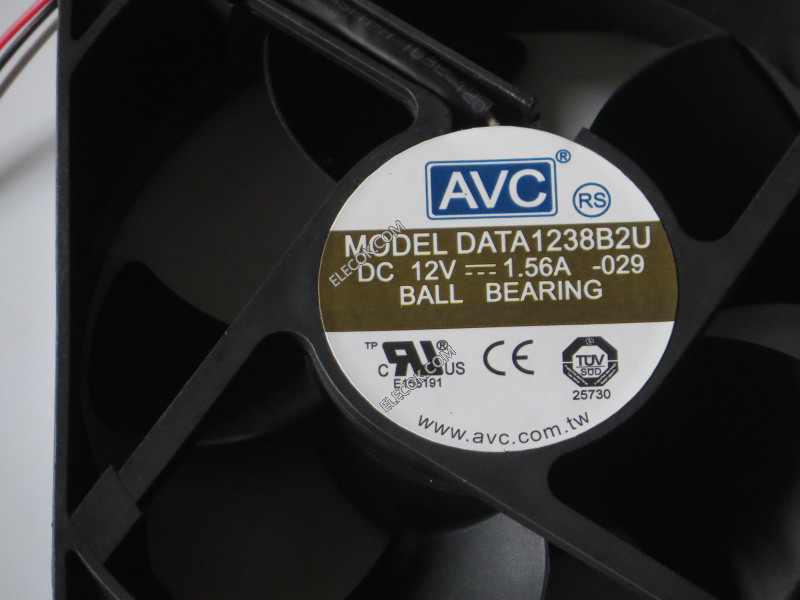 AVC DATA1238B2U 12V 1,56A 3wires cooling fan 