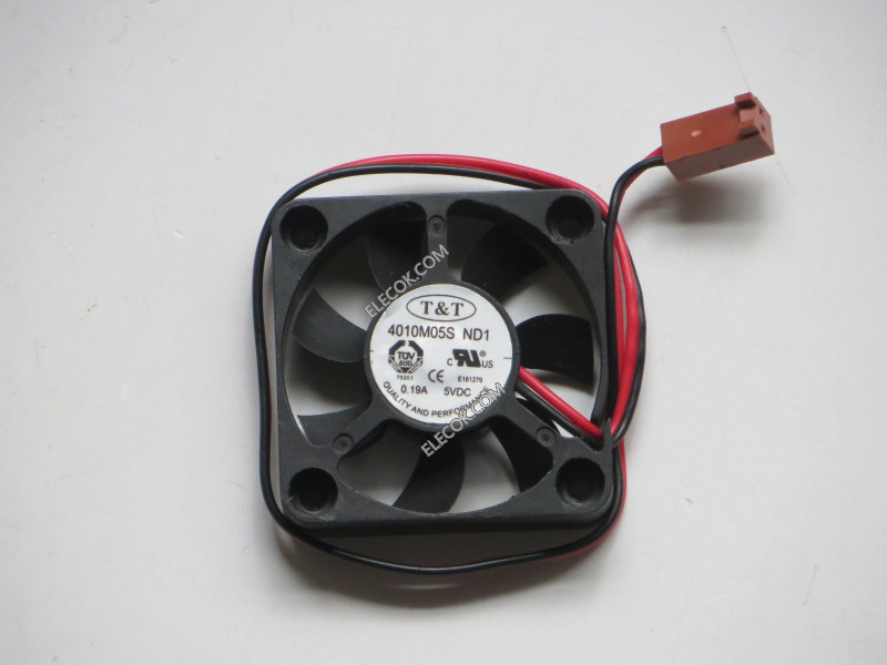 T&T 4010M05S ND1 5V 0.19A 2wires cooling fan