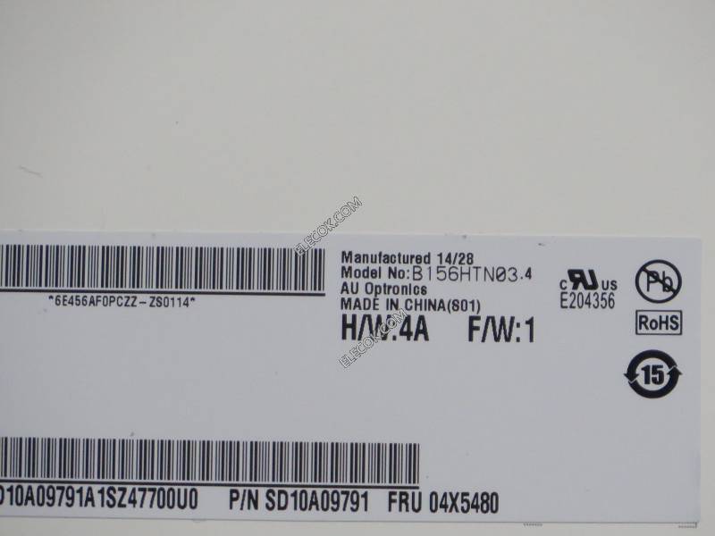 B156HTN03.4 15,6" a-Si TFT-LCD Platte für AUO 