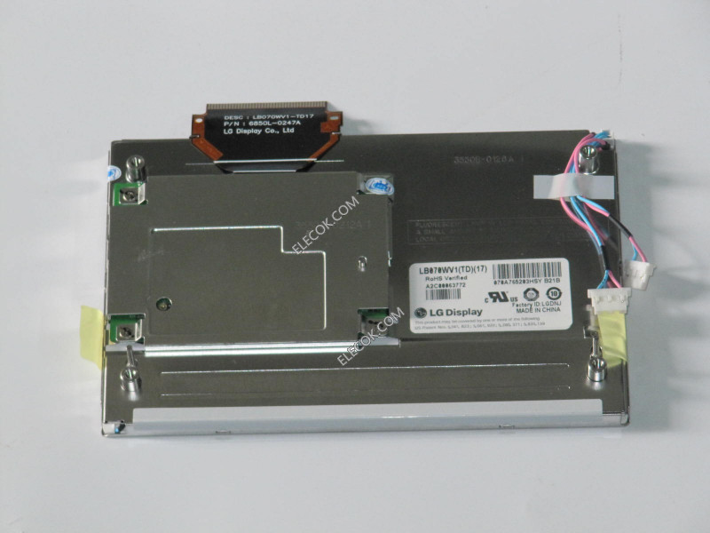 PARA LG PHILIPS LB070WV1-TD17 7.0" CAR GPS NAVIGATION LCD PANTALLA MONITOR PANEL usado 