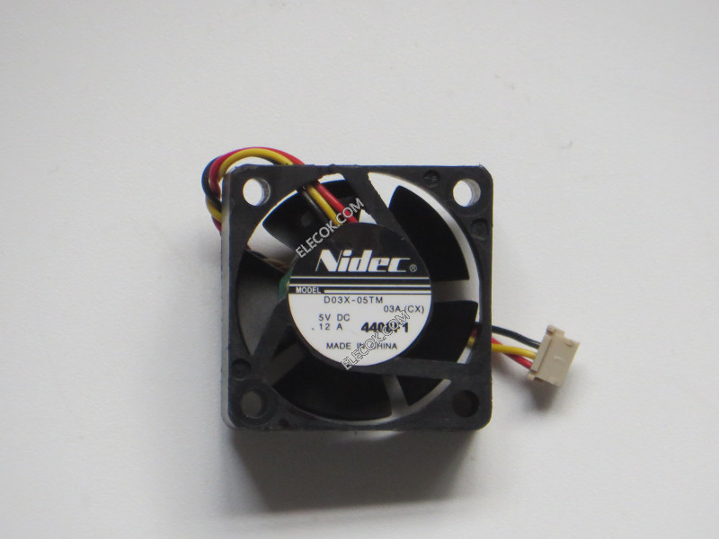 NIDEC D03X-05TM 5V 0.12A 3線冷却ファン