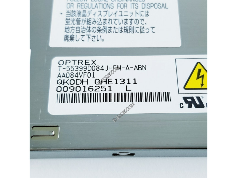 T-55399D084J-FW-A-ABN 8,4" a-Si TFT-LCD Panel til OPTREX 