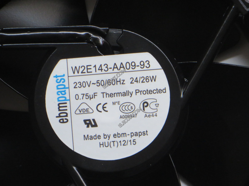 Ebmpapst W2E143-AA09-93 230V 24/26W Enfriamiento Ventilador plug connection 