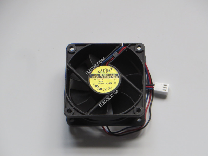 ADDA AD0712UB-A76GL 12V 0,24A 3wires Cooling Fan 