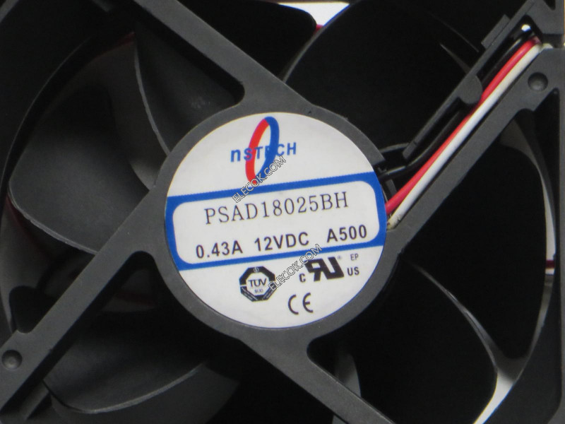 NSTECH PSAD18025BH 12V 0,43A 3 Przewody Cooling Fan 