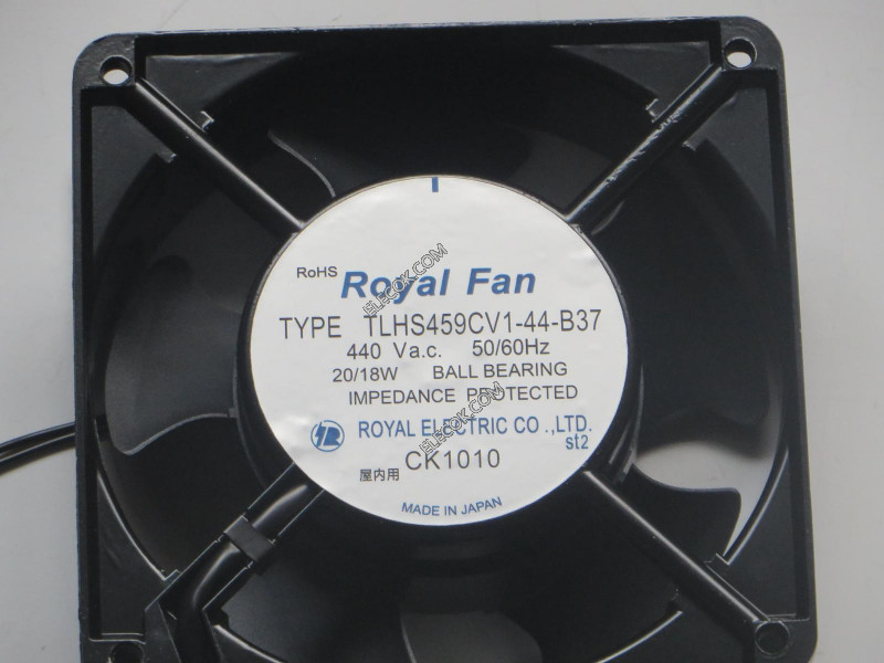ROYAL TIPO TLHS459CV1-44-B37 440V 20/18W 2cable Enfriamiento Ventilador Replace El Plastico aspas 