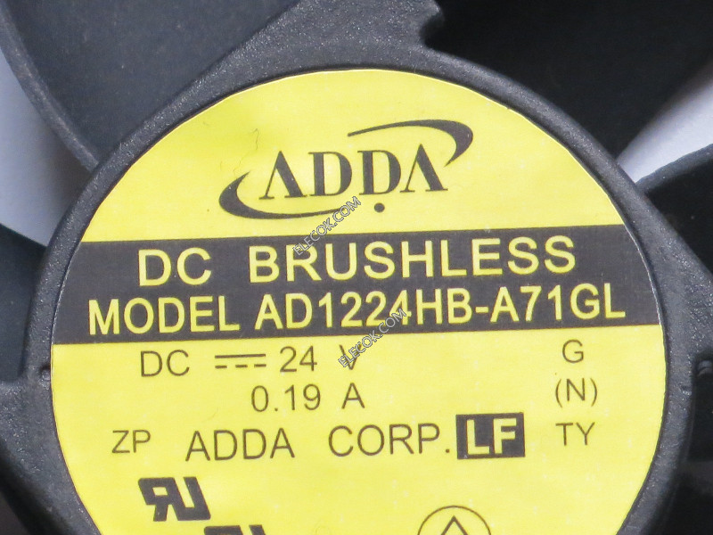 ADDA AD1224HB-A71GL 24V 0,19A 4,56W 2wires Cooling Fan 