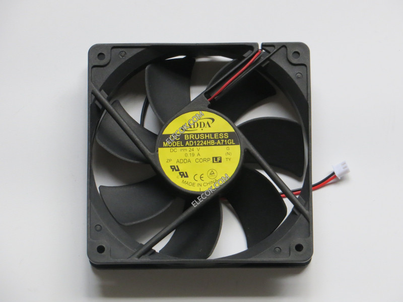 ADDA AD1224HB-A71GL 24V 0,19A 4,56W 2wires Cooling Fan 