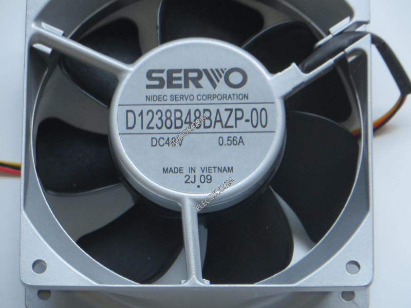 SERVO D1238B48BAZP-00 48V 0.56A 3wires Cooling Fan