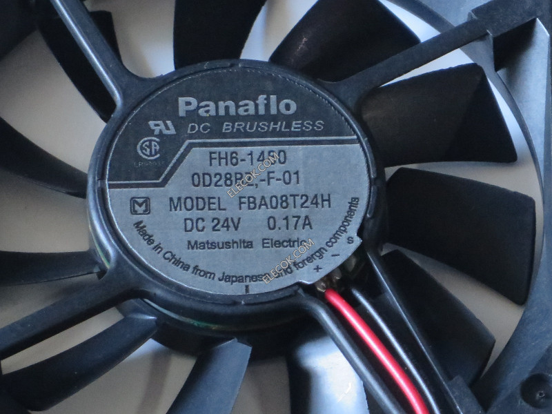 Panaflo FBA08T24H 24V 0,17A 2 ledninger Cooling Fan 